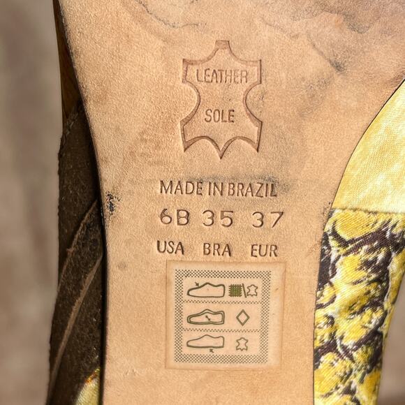 Aldo Multicolor Patchwork Pointed Toe Stiletto Rocaille High Heels Boho Y2K - Picture 5 of 11